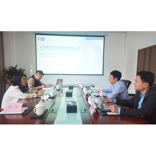 公司總經理呂大偉、總經理助理王志勇赴東旭集團氫能融合產業園，與投資中心總經理張茜、北京氫沄新能源科技公司理事趙珩接洽，建立合作意向